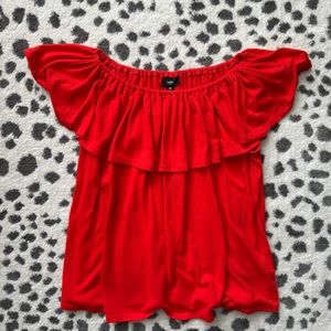 Women’s Mossimo Supply Co Brand Off-the-Shoulder top - red - size medium👚